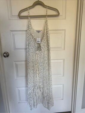 Rails Ivory Dress with Black Dot Print